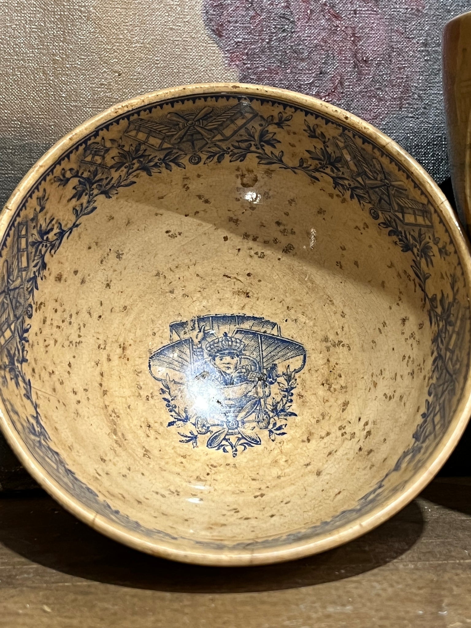 Antique latte bowl