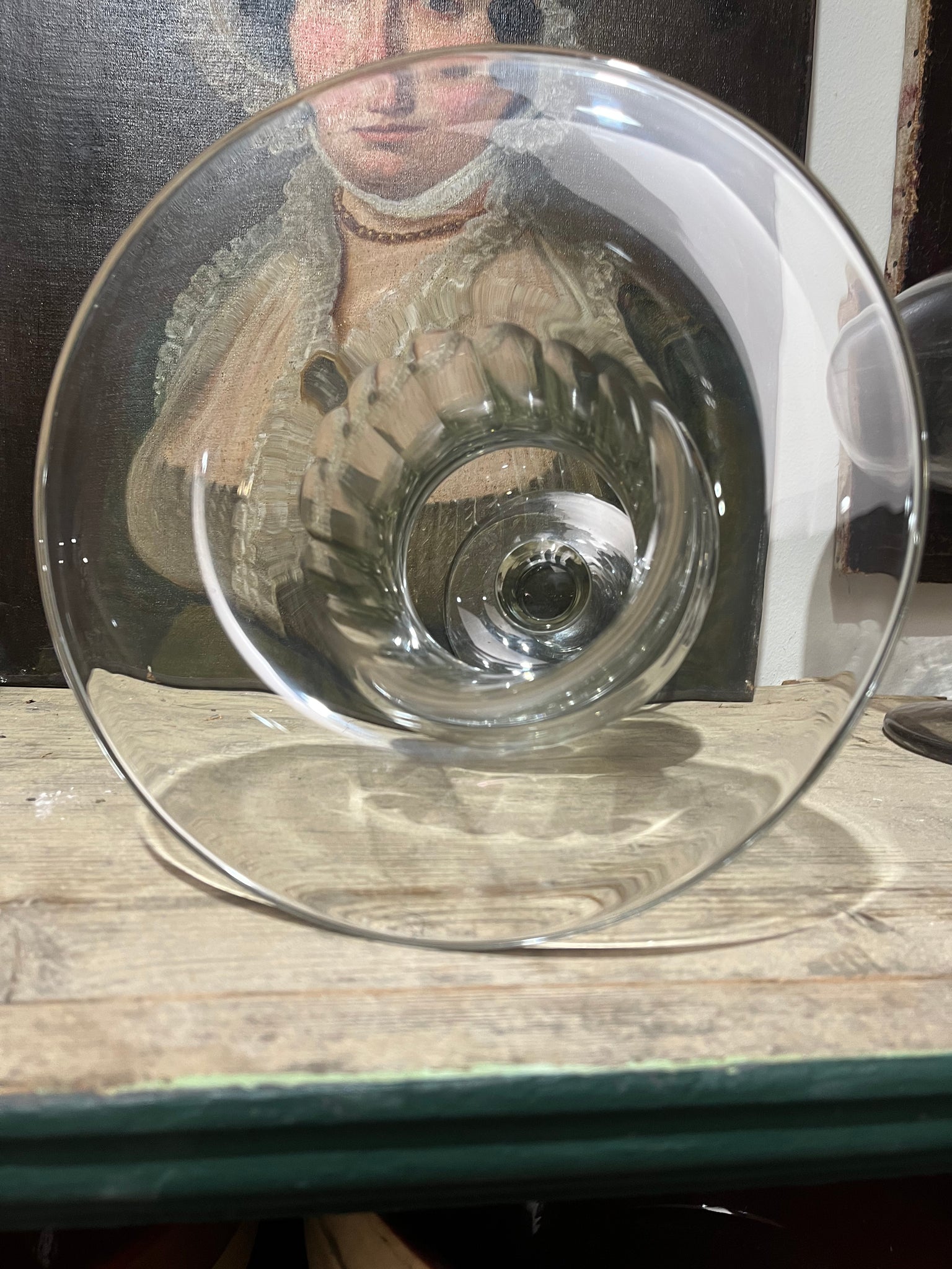Antique hand blown glass vase